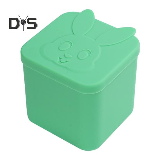 Silicone Bear Bunny Dips Containers Salad Dressing Container Condiment Snacking Box with Lids Food Safe Lunchbox Organizer for Kids