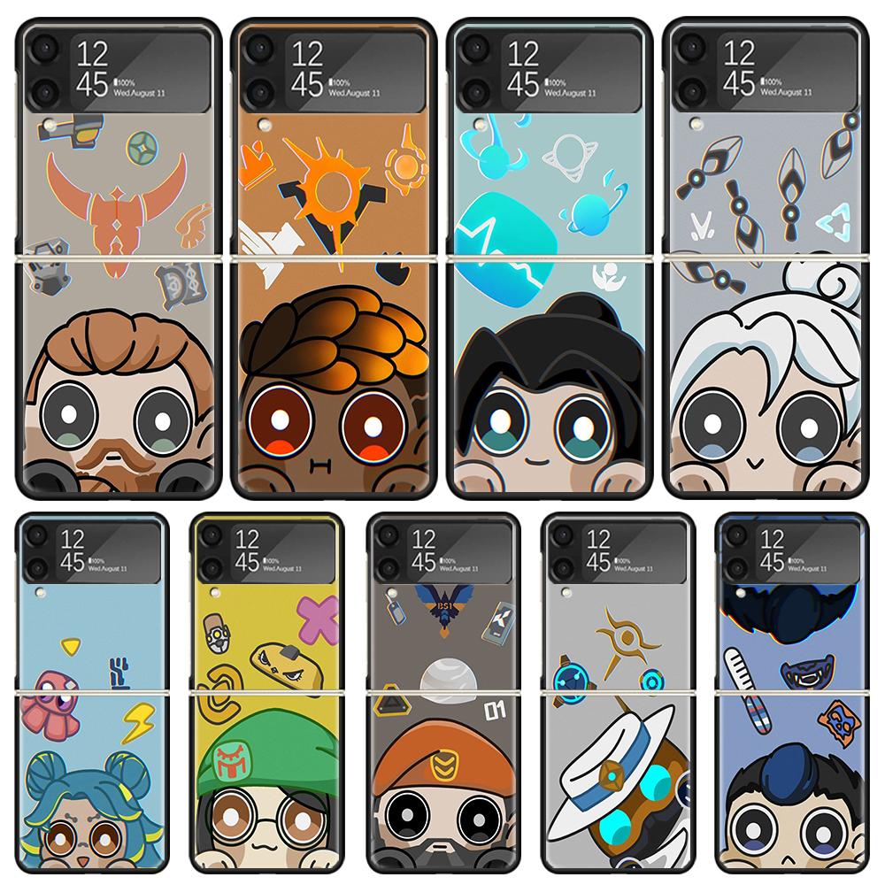 Game Valorant Cute Phone Case For Samsung Galaxy Z Flip3 Flip4 Flip5 Flip6 Flip7 For Z Flip 7 6 5 4 3 5G Hard Folding Cover Gala