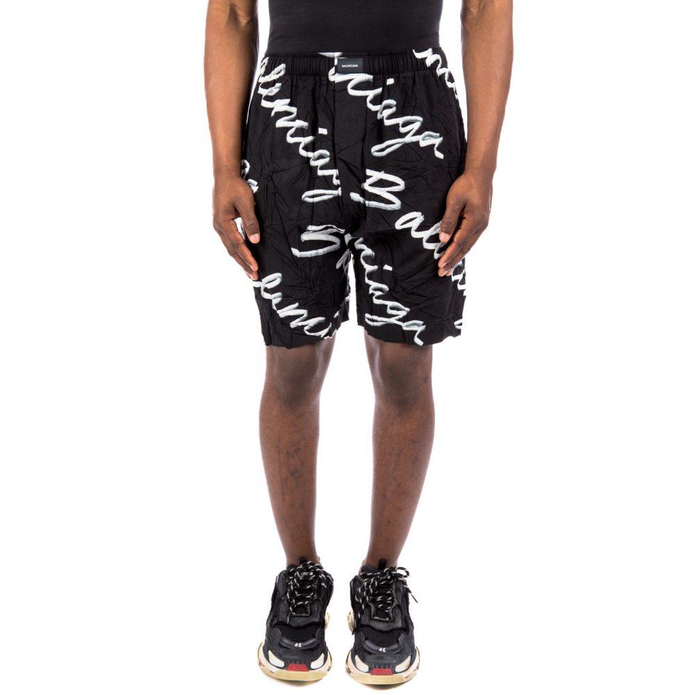 Balenciaga Scribble Logo Bermuda Shorts 672410TML131070