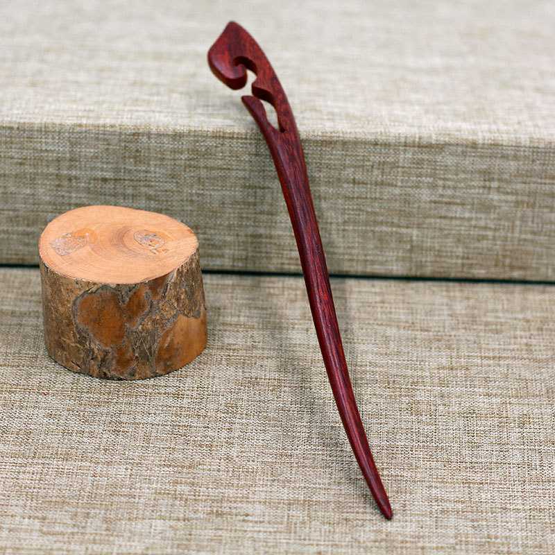 Hair Clasp Girls New Handmade Classical Hairpin Wholesale Updo Red Sandalwood Rosewood Hairpin Ladies Red Sandal Wood