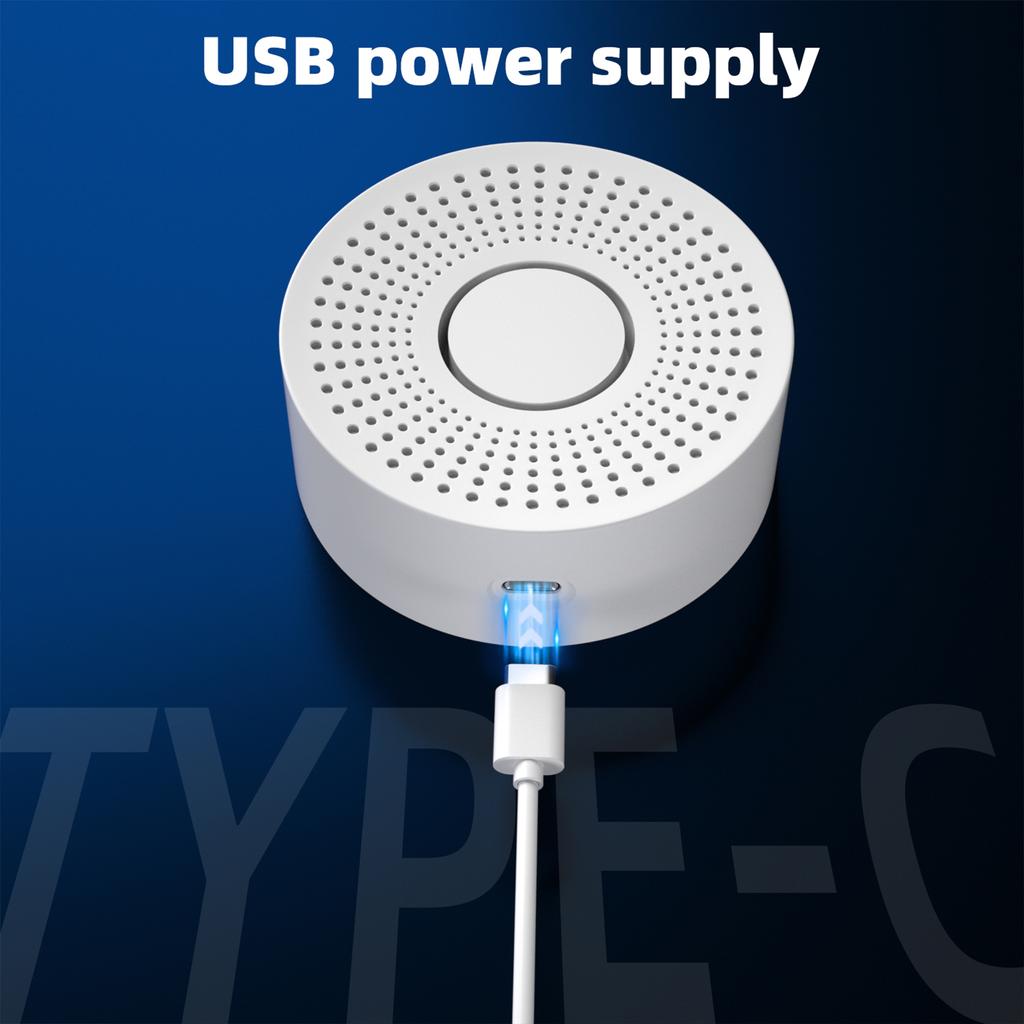 Home Security System WiFi Tuya APP Monitoring Notifications Type-C Power Supply Wireless Receiver