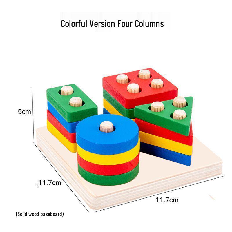 Mehrfarbiges pädagogisches Glockenspiel- und Stapelturm-Set für Kleinkinder