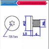 304 Stainless Steel M6x6 Torx Flat Head Reverse Thread Screw, Thin Head, Left Hand Rotation