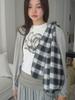 Voor Vintage Check Knot Shoulder & Crossbody Bag_Black & White