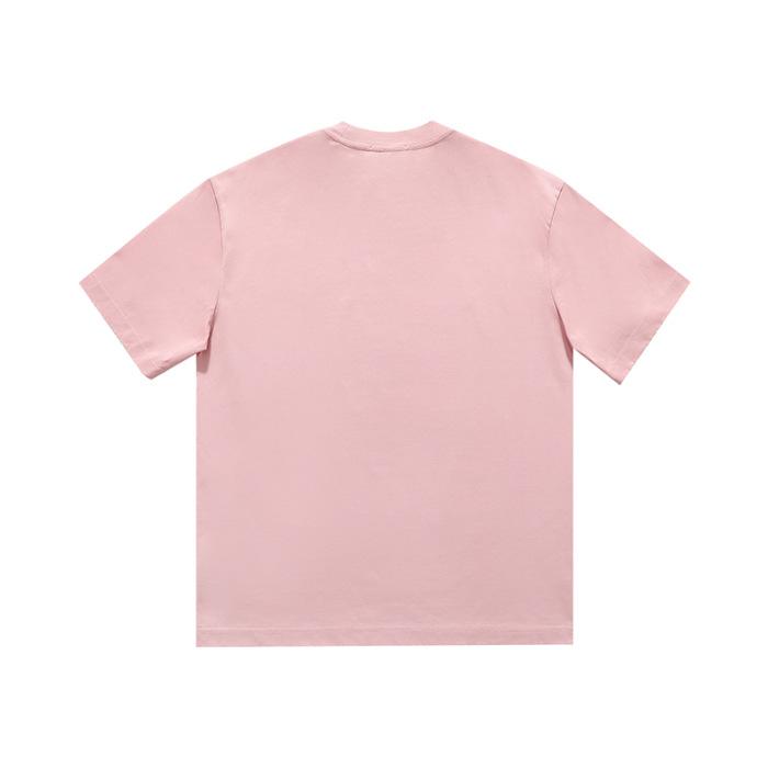 

Мужская свободная, универсальная ретро базовая футболка с короткими рукавами 3XL розовый