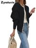 Women's Knitted Cardigan with Pearl Trim for Casual Wear