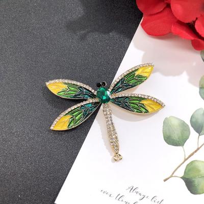 Vintage Gorgeous Insect Butterfly Brooch Ladies Vintage Versatile Crystal Enamel Pin Cardigan Corsage Accessories