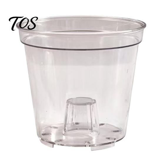 High Transparency Pet Material Planter Clear Orchid Pot with Drainage Holes, Plastic Phalaenopsis Planter, Root Large Size Nursery Pots for