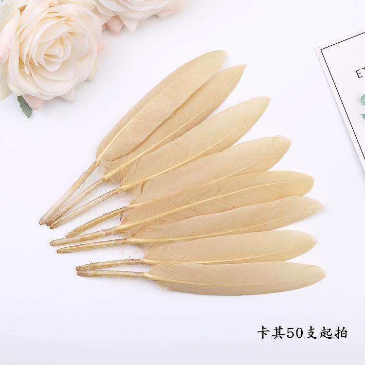 50Pcs20 Colors Colored Goose Feather Small Straight Knife Feather Diy Colored Feather Kindergarten Handmade Feather