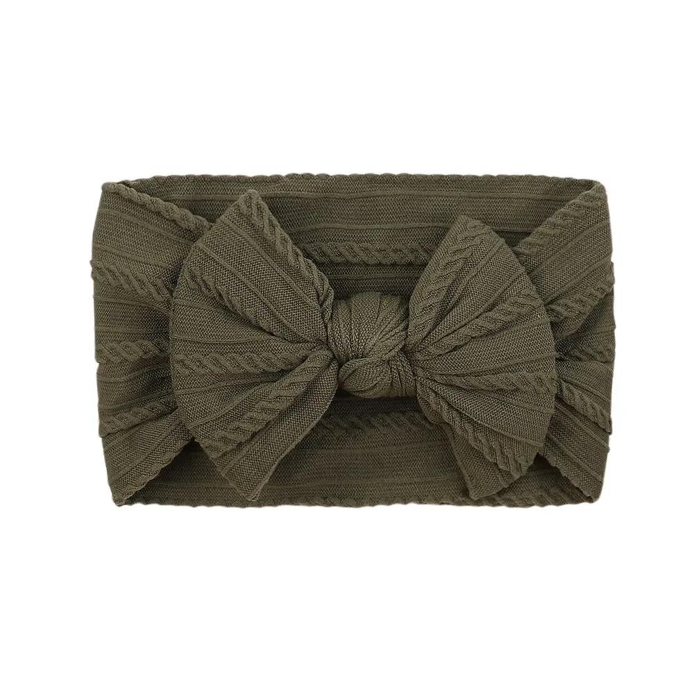 48colors Newborn Baby Headband Girls Elastic Knit Children Turban Baby Bows Soft Nylon Kids Headwear Toddler Hair Accessories