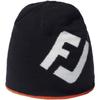 FootJoy Big Logo Reversible Knit Beanie FH23BRL Free Size Men's Black, (57-59cm)