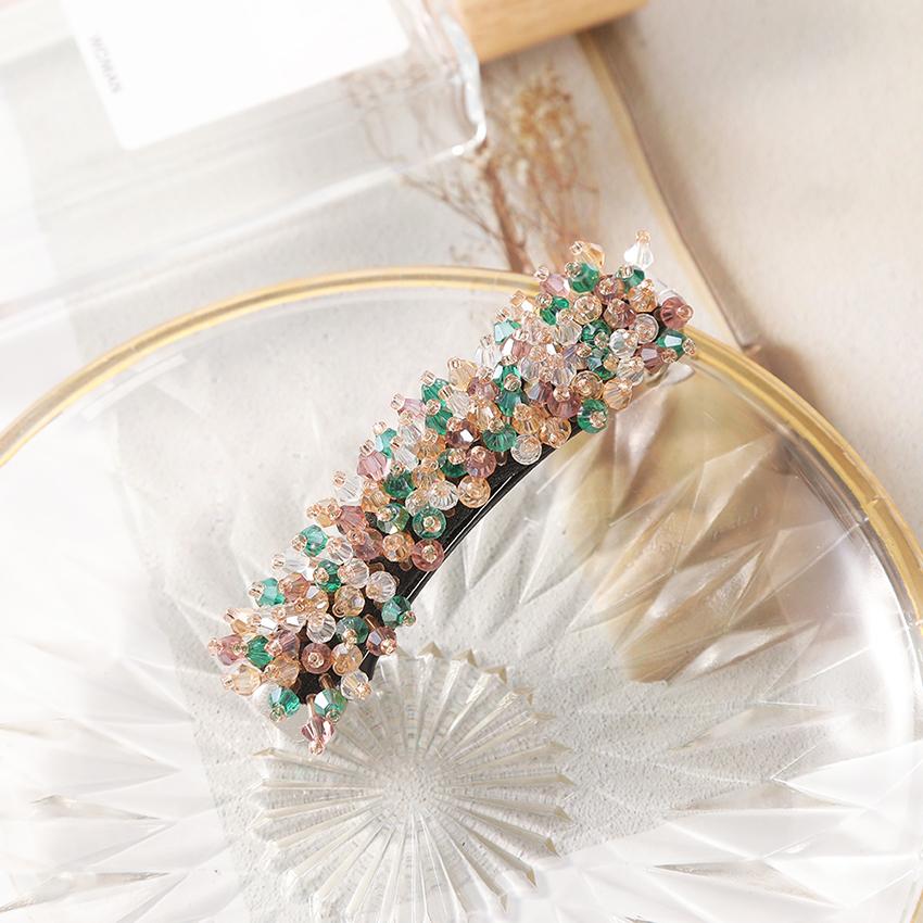 Rhinestone Pearl Women's Hair Clip Trend Design Headdress Girl Ponytail Hairpin Simple Spring Clip Fashion Hair Accessories