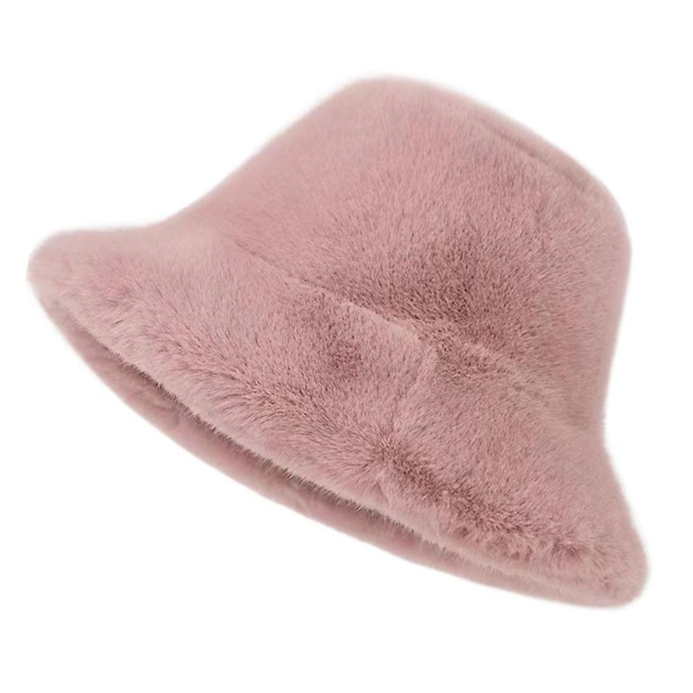 Furry Winter Furry Hat Oversize Plush Hat Cute Fisherman's Hat  Winter