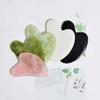 5-Color Option Heart-Shaped Jade Gua Sha Scraping Board Facial Massage Tool - Black White Green Blue - Scraping Massager