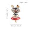 Modern Girl Retro Zircon Glasses Rabbit Brooch Pin - Cute Cartoon Animal European & American Style Jewelry Clothing Accessory
