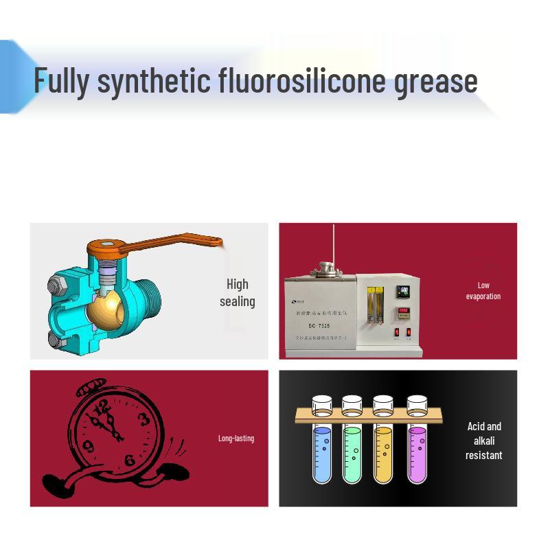 Tiger Head Fully Synthetic Fluoro-Silicone Grease -50 To +250℃ Silicone Sealant and Lubricant for Pipes