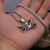 Stainless Steel Necklace Men's Personality Retro Korean Edition Motorcycle Pendant Locomotive Wind Sweater Chain Women's Ins Trend Brand Necklace