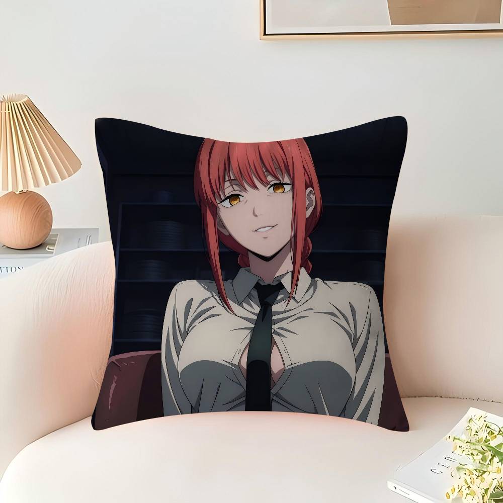 Anime M-Makima Kissenbezug Auto Dekokissenbezug Für Sofa Auto Weihnachtsgeschenk 40x40cm 45x45cm