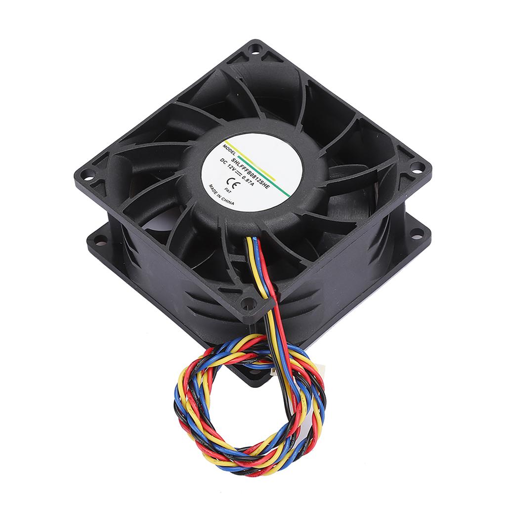 CPU Cooler Dual Ball PWM 4 Wire Computer Chassis Cooling Fan 4900RPM Speed 12V 0.87A