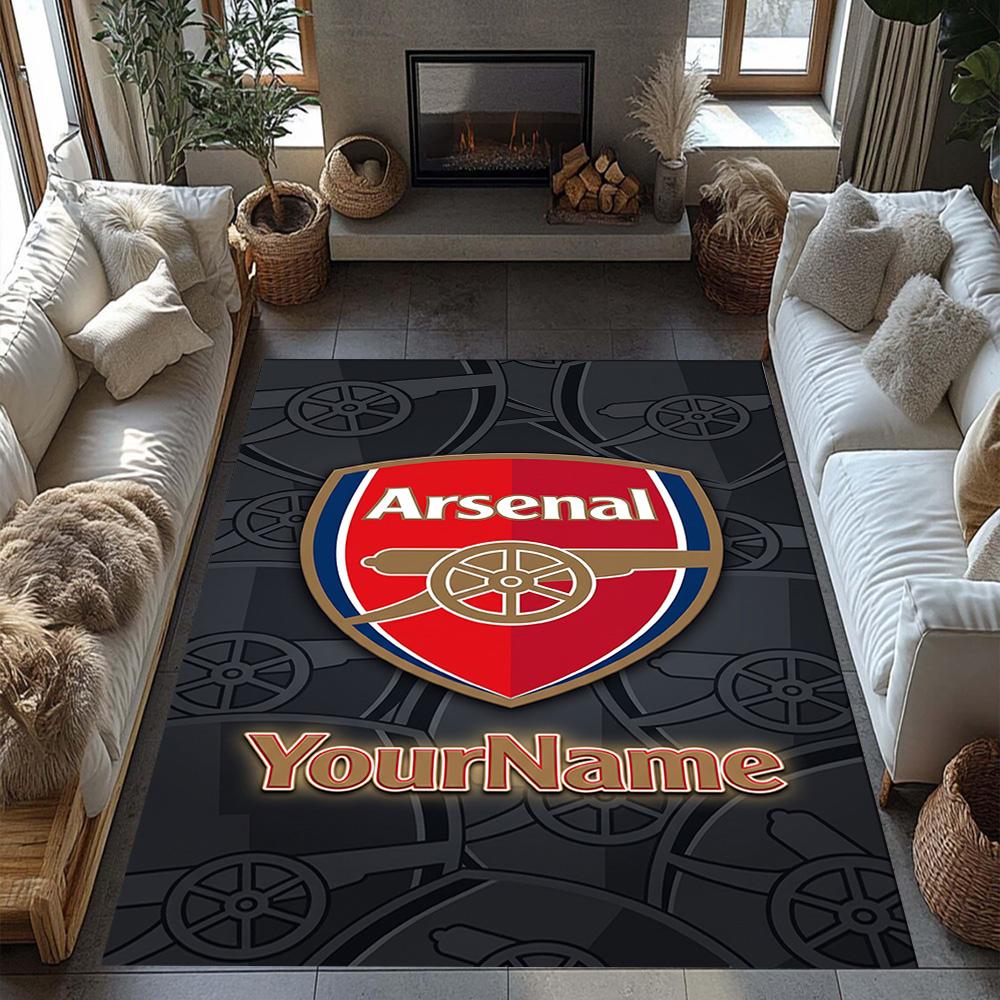 Arsenal Customize Your Name Carpet Suitable for Hallway Outdoor Living Rooms Dining Room Antislip Carpet Anime Office Decor