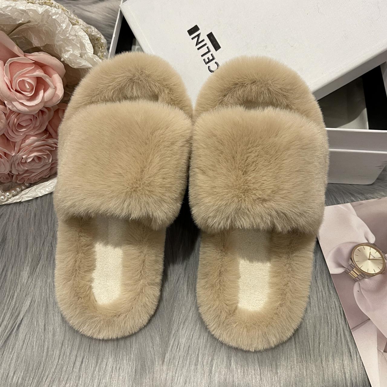 

Тапочки Mao Mao женские 2024 года, новый модный темперамент, односложный дизайн, удобный повседневный ленивый дизайн 40