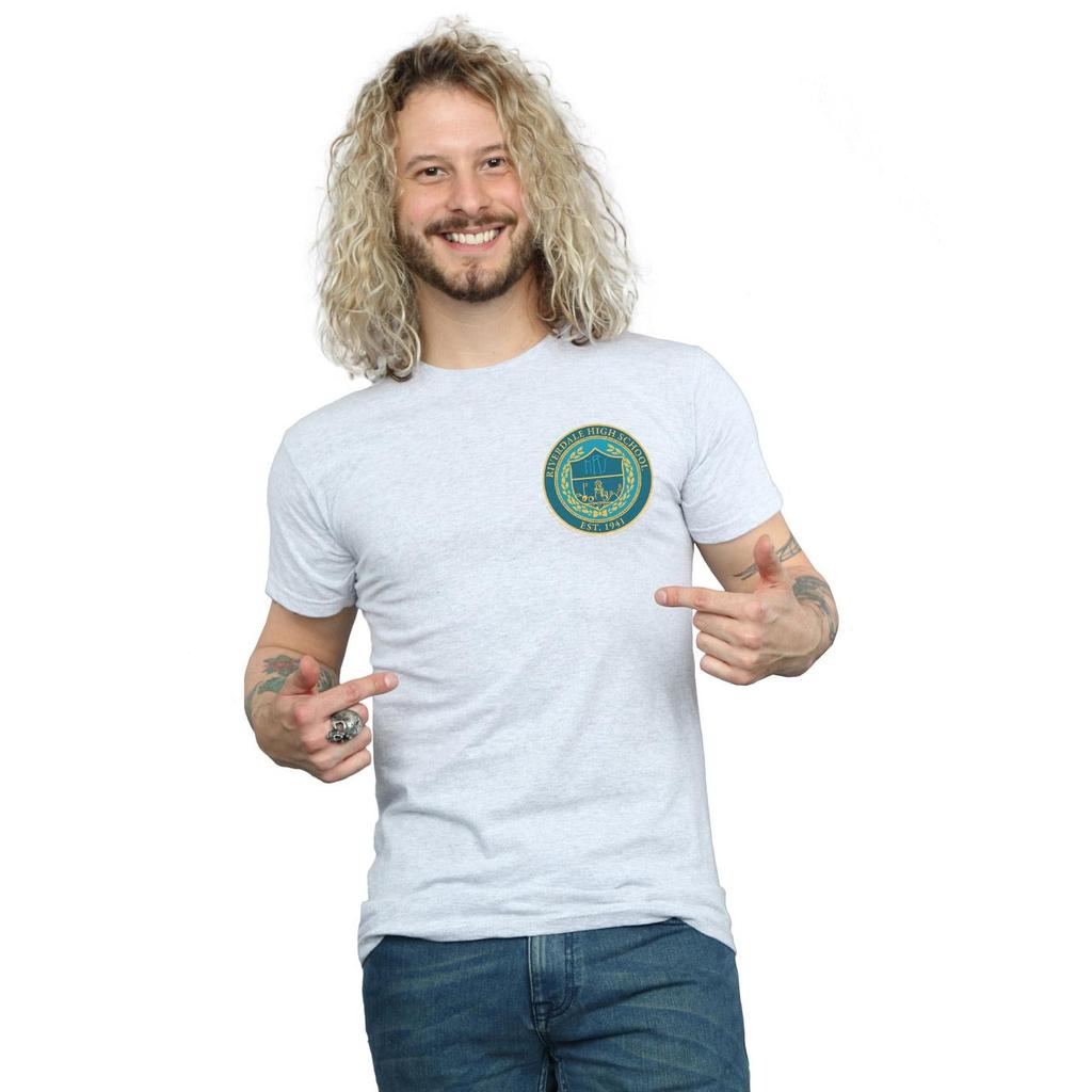 Riverdale Mens High School Crest Breast Print T-Shirt
