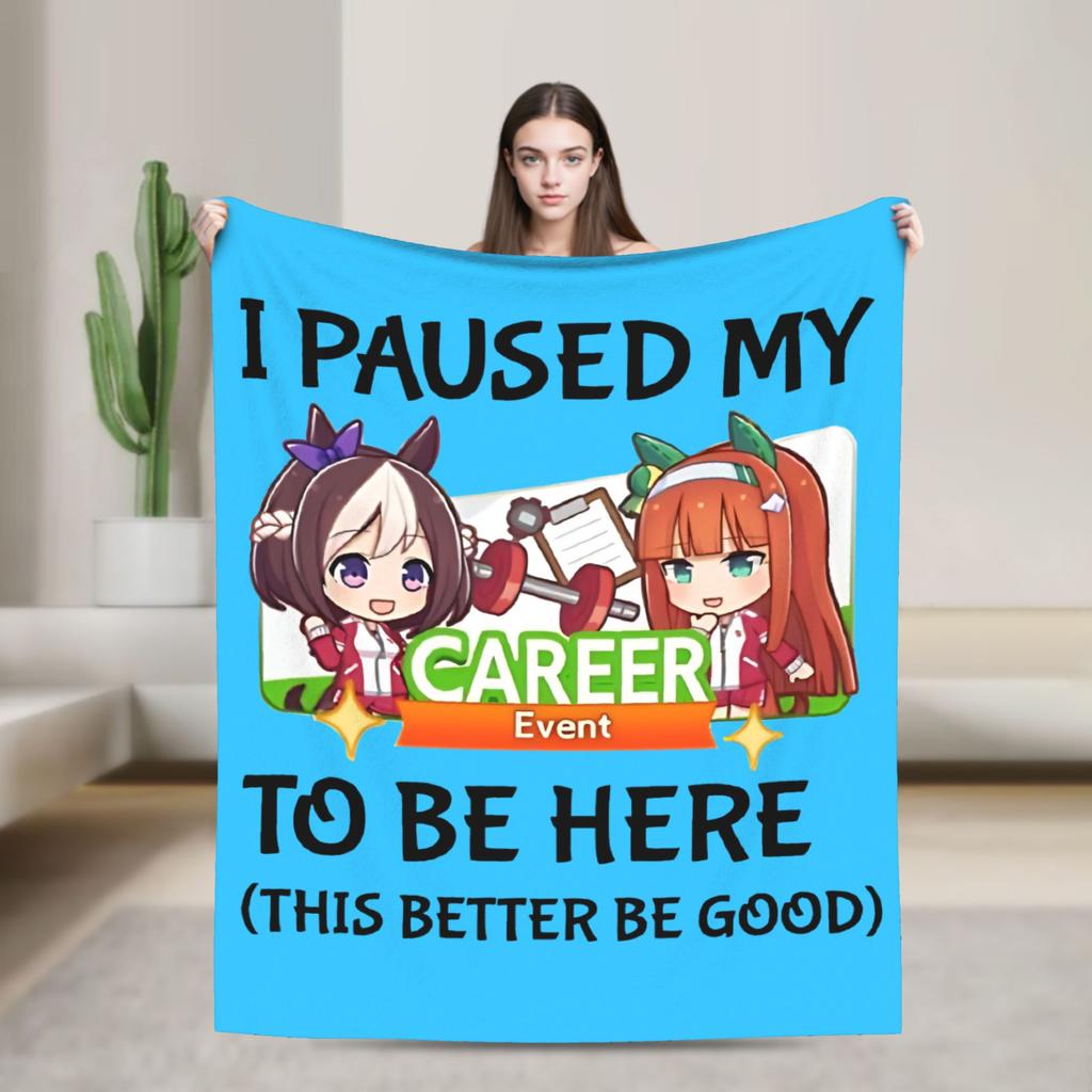 Uma Musume Cinderella Gray - Oguri Cap Blanket Cover Flannel Throw Blanket Bedroom Sofa Printed Soft Warm Bedsprea