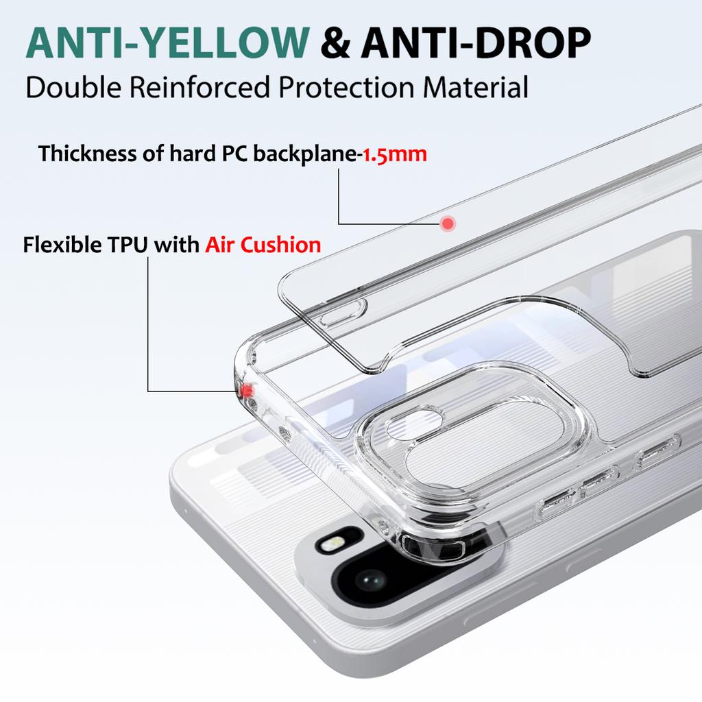 For OnePlus Ace 6 5G/OnePlus Ace 6T 5G/OnePlus 15R 5G Clear Phone Case TPU+Acrylic Shockproof Phone Back Cover