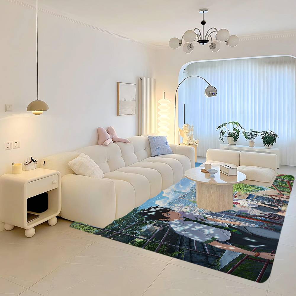 Anime Your Name Floor Mat Rectangle Anti-slip Home Soft Badmat Front Door Indoor Outdoor Mat Welcome Doormat
