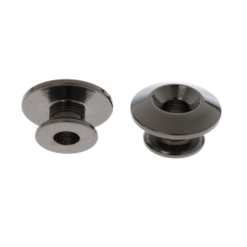 2pcs Metal Straplocks Strap Lock Button for Electric Acoustic Guitar Bass Replacements