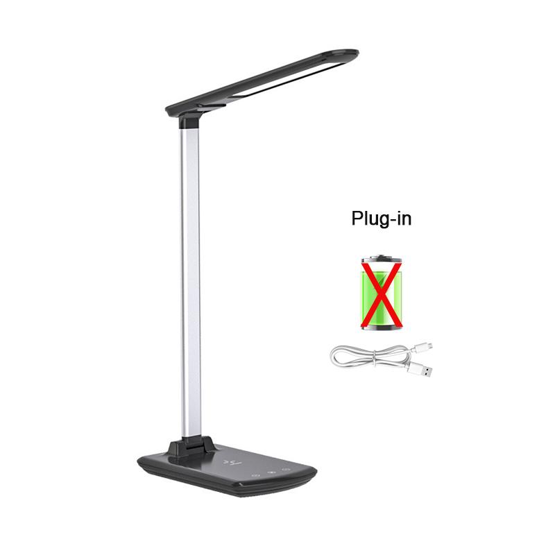 Smart Foldable LED Desk Lamp with Wireless Charger 3-Color Eye-Care Reading Light for Home Bedroom Study Office Decor Table Lamp