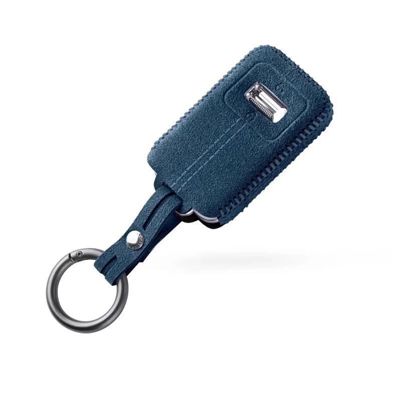 Leather Car Key Case Cover For Zeekr 9X 001 Key Fob Cover Protective Shell Key Buckle Interior Decoration Accessories