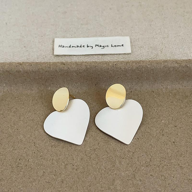 

Золотые и серебряные контрастные серьги Love, женские серьги Cold Wind, уникальные, модные, изысканные, универсальные