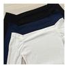 Women's tops Korean fashion tops cut and sew long sleeve cropped short length clavicle stretch elastic slim slender tight sexy girly feminine adult
