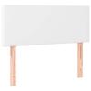vidaXL LED Kopfteil Weiß 100x5x78/88 cm Kunstleder