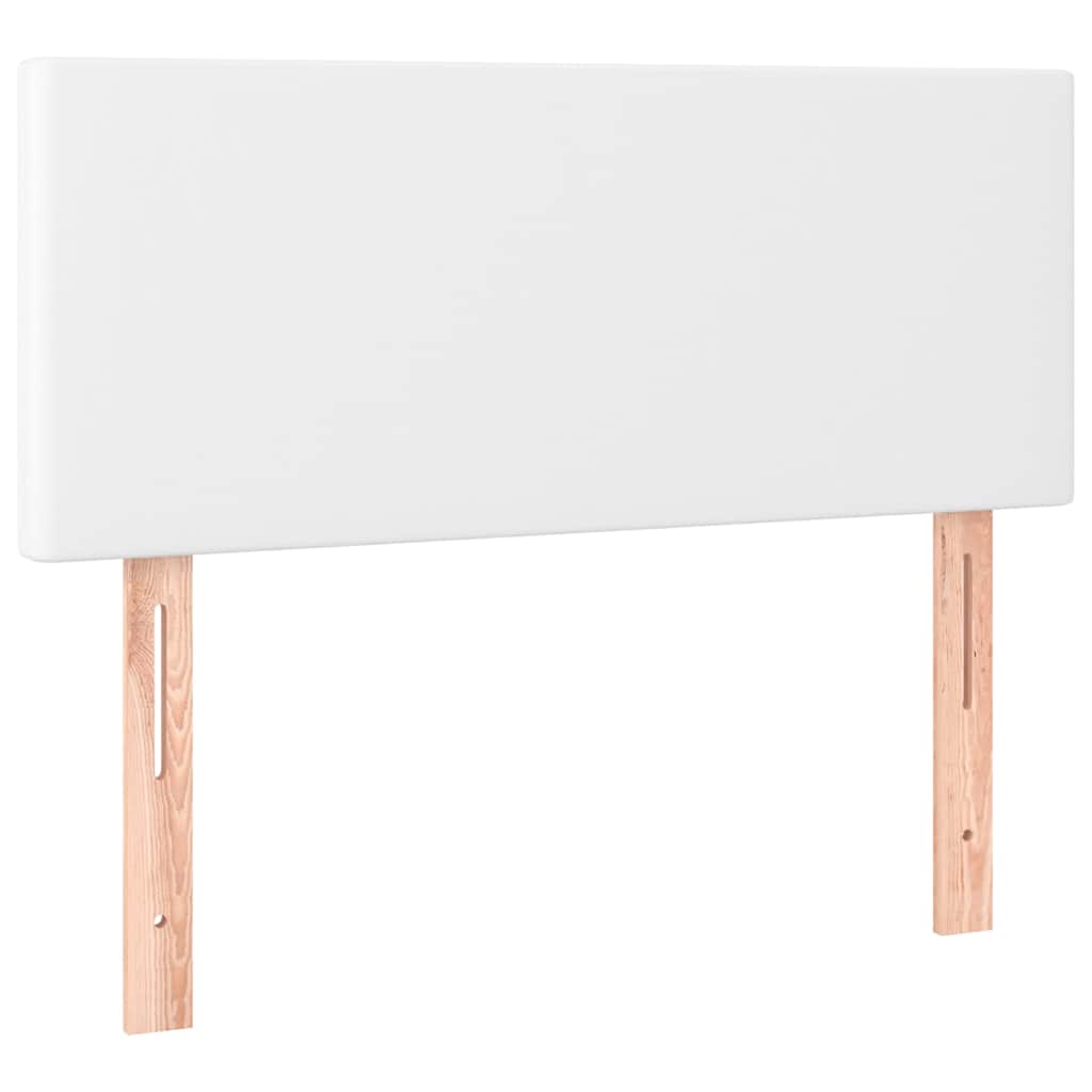 vidaXL LED Kopfteil Weiß 100x5x78/88 cm Kunstleder