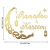 Eid Mubarak Gold Acrylic Wall Sticker Ramadan Kareem Large Mirror Wall Decal for Home Room Decoration 2026 Islamic Muslim Gifts