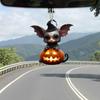 Halloween Decoration Witch Hat Bat Pumpkin Pendant 2D Acrylic Cat Rearview Mirror Charm Festive Atmosphere Enhancer