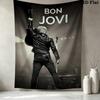 John Francis Bongiovi Jr Wall Tapestry Aesthetic Wall Hanging Printed Fabric Blanket Decorative Tapestries For Bedroom Living Room Home Decor