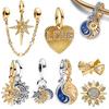 Gold Series Original Copper Heart Star Moon Sun Animal Beads Charms For Necklace Bracelet Ladies Jewelry Diy Gift