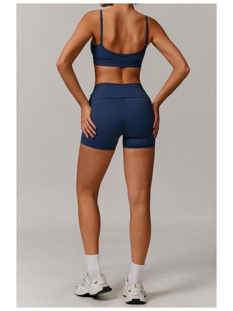 Women's Eco-friendly Recycled High-Waisted Quick-Dry Tummy Control Yoga and Running Shorts