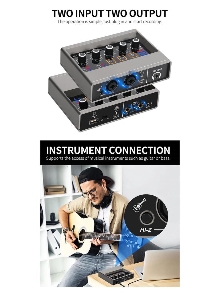 XTUGA Professional Q16 Sound Card: High-Quality Audio Interface for Recording Studio & Live Streaming.