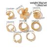 Ocean vacation style conch fan shell ring set ins style metal flower opening ring for women