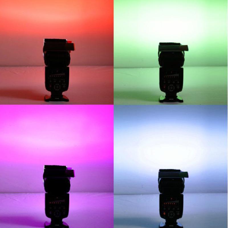 12 Pcs Universal Flash Color Card Diffuser Lighting Gel Up Filter for Camera Speedlite