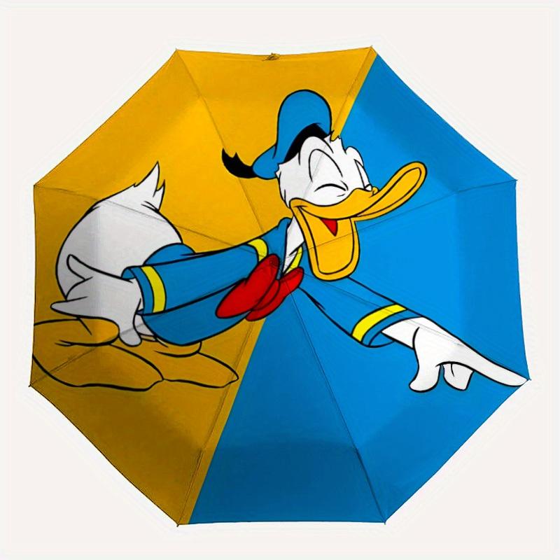 1pc Donald Duck Automatic Umbrella Durable Iron Frame & Plastic Handle, Sturdy Construction, Playful Design yy250821037