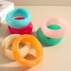 Unregelmäßiges Geometrisches Frühling-Sommer Macaron-Farbe Harzarmband Breites Personalisiertes Vintage-Armband