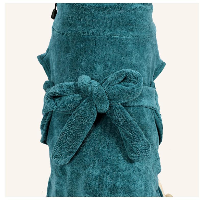 Dog Robe Dog Bathrobe Towel Dog Towel Robe Dog Drying Coat Adjustable Dog Bath Robe Towel for Drying Dogs