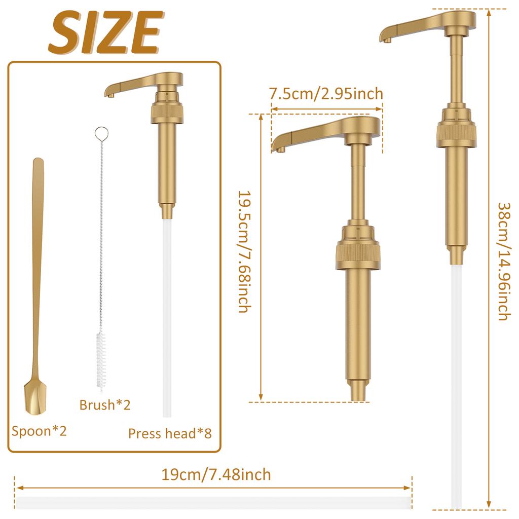 Coffee Syrup Pump Dispenser Glass Jar Mason Lid Syrup Honey Sauce Dispenser Pump Lid Syrup Pump Coffee Bar Kitchen Accessories