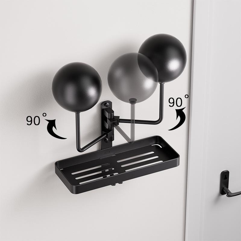 180 Rotating Motorcycle Helmet Rack Wall Mounted with Double Hook Detachable Bicycle Helmet Display Rack