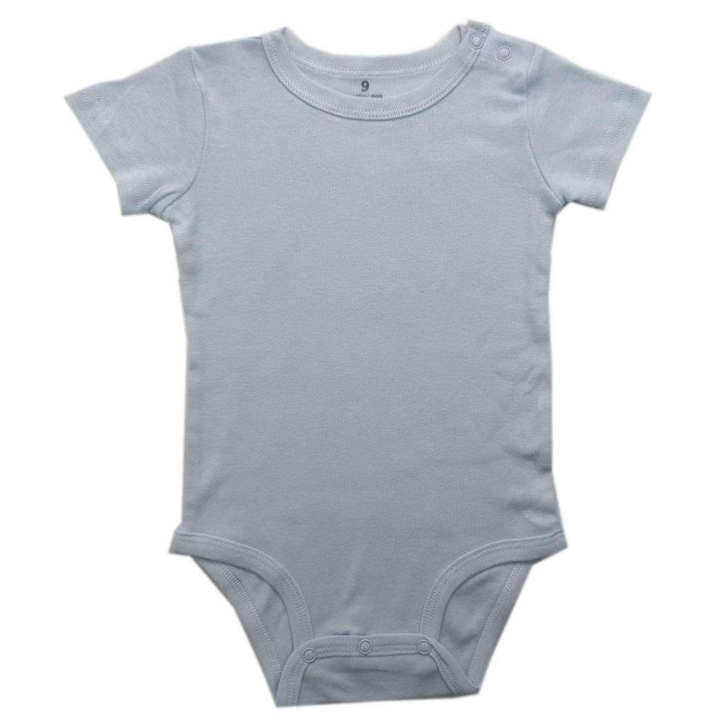 Baby Shoulder Snap Ribbed Cotton Bodysuit - Short Sleeve One-Piece Romper for Boys & Toddlers